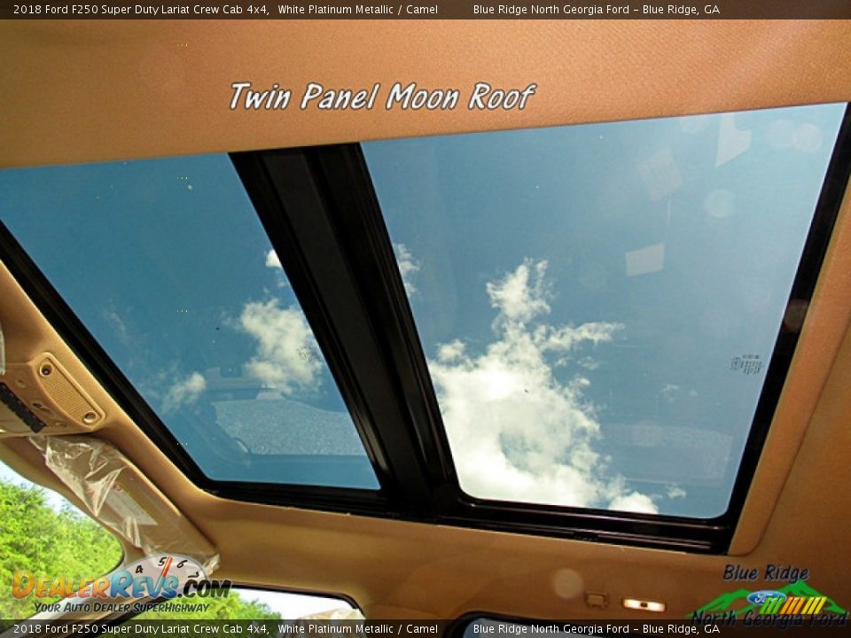 2018 Ford F250 Super Duty Lariat Crew Cab 4x4 White Platinum Metallic / Camel Photo #29