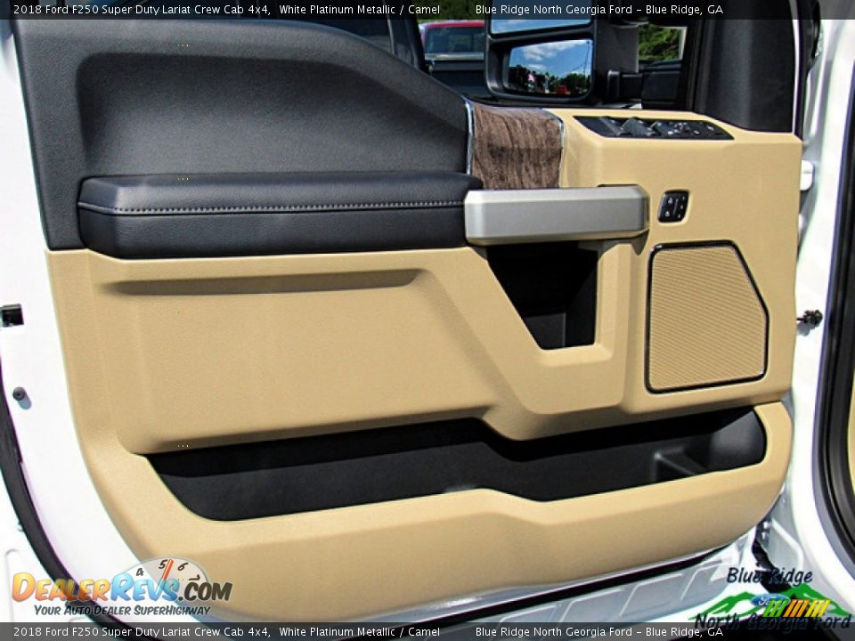 2018 Ford F250 Super Duty Lariat Crew Cab 4x4 White Platinum Metallic / Camel Photo #31