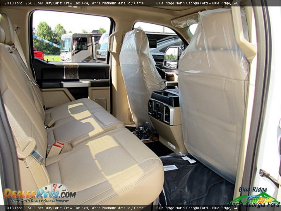 2018 Ford F250 Super Duty Lariat Crew Cab 4x4 White Platinum Metallic / Camel Photo #34
