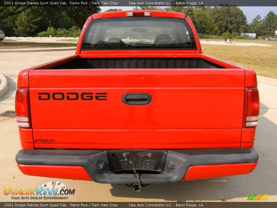 2001 Dodge Dakota Sport Quad Cab Flame Red / Dark Slate Gray Photo #4