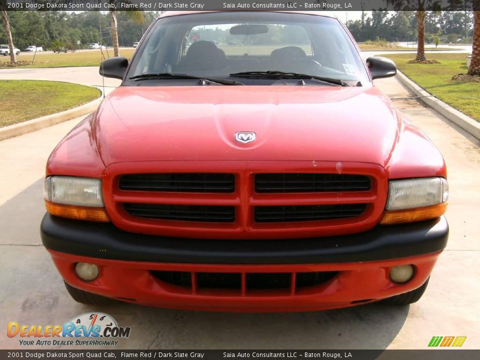 2001 Dodge Dakota Sport Quad Cab Flame Red / Dark Slate Gray Photo #8