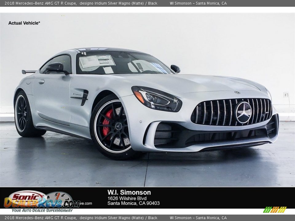2018 Mercedes-Benz AMG GT R Coupe designo Iridium Silver Magno (Matte) / Black Photo #1