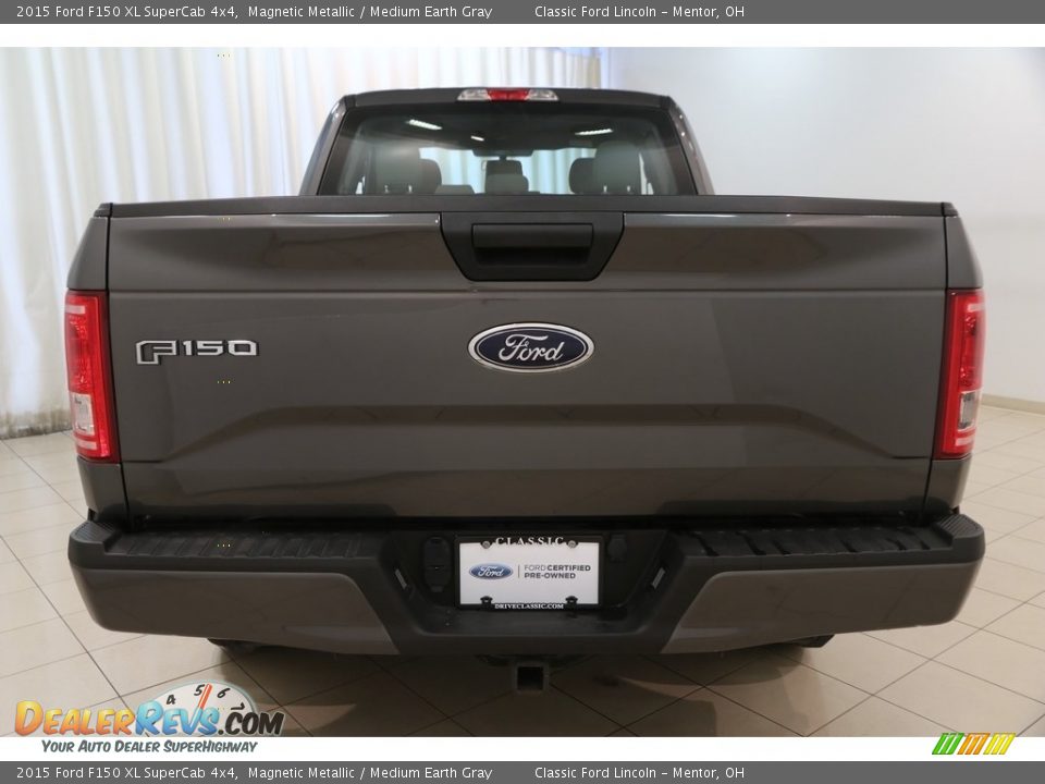 2015 Ford F150 XL SuperCab 4x4 Magnetic Metallic / Medium Earth Gray Photo #15