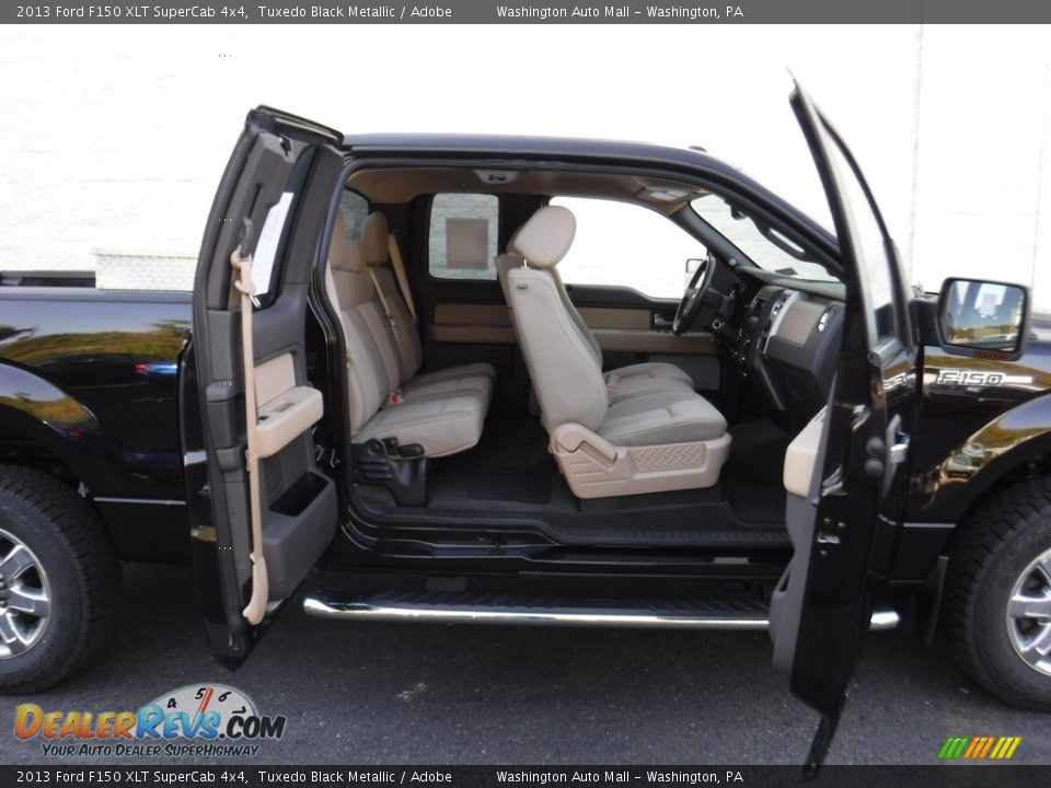 2013 Ford F150 XLT SuperCab 4x4 Tuxedo Black Metallic / Adobe Photo #11
