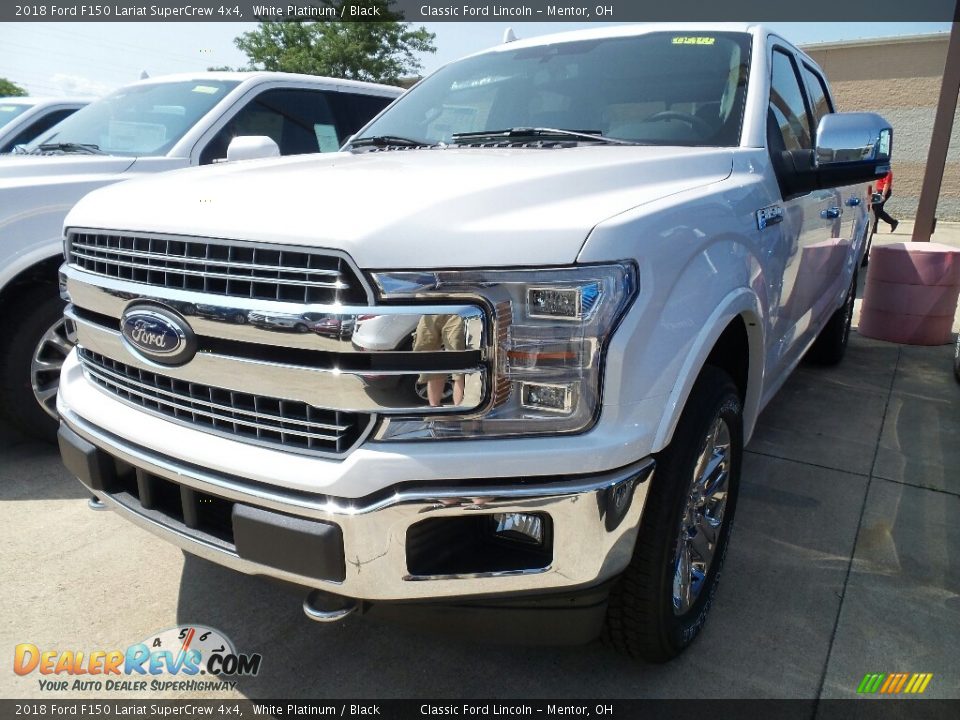 2018 Ford F150 Lariat SuperCrew 4x4 White Platinum / Black Photo #1