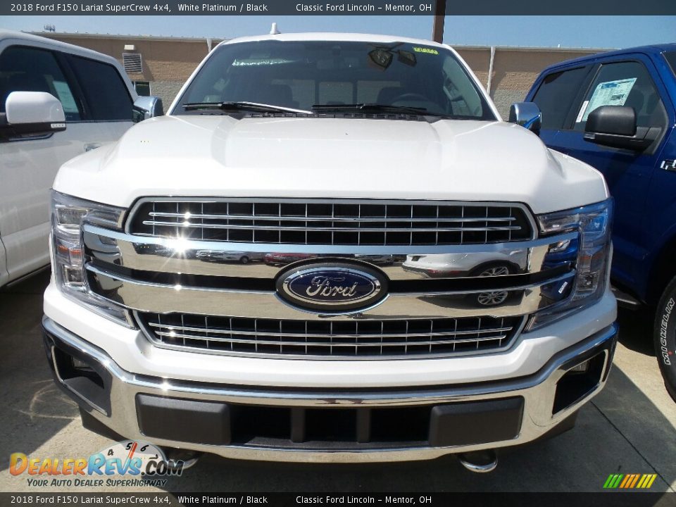 2018 Ford F150 Lariat SuperCrew 4x4 White Platinum / Black Photo #2