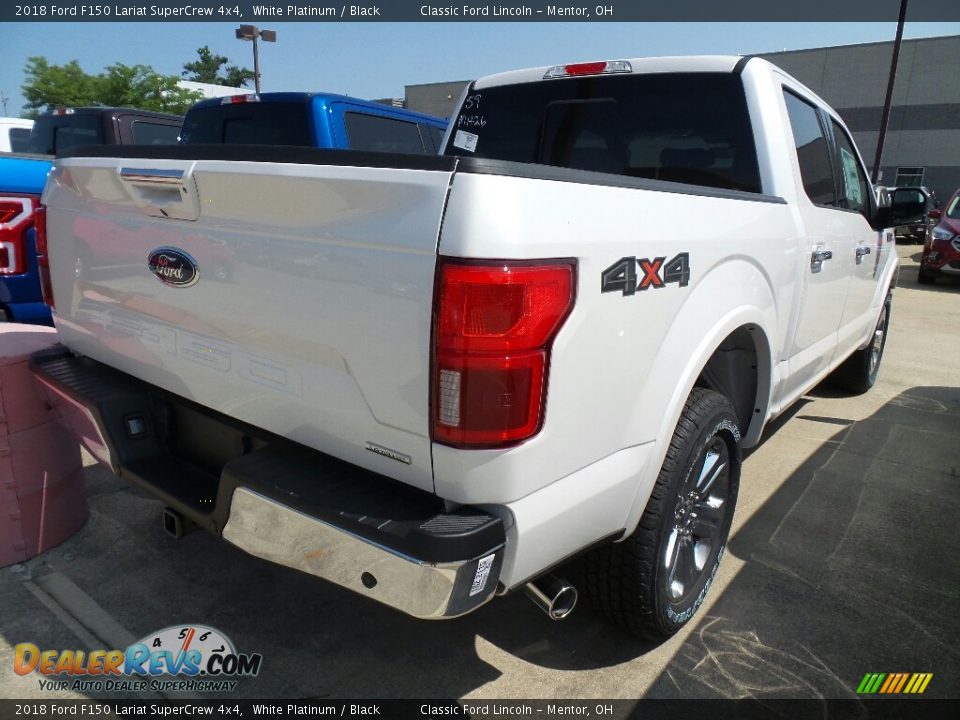 2018 Ford F150 Lariat SuperCrew 4x4 White Platinum / Black Photo #3