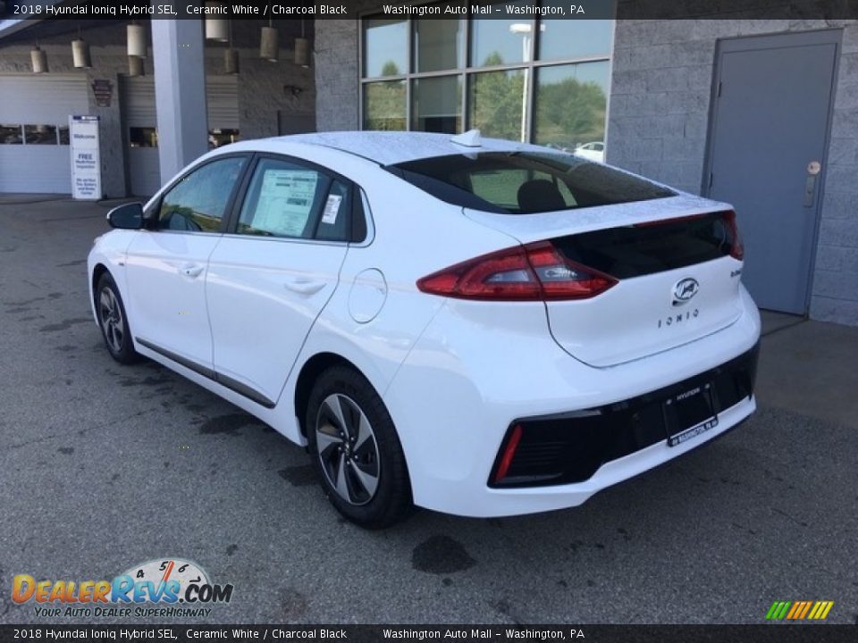 2018 Hyundai Ioniq Hybrid SEL Ceramic White / Charcoal Black Photo #6