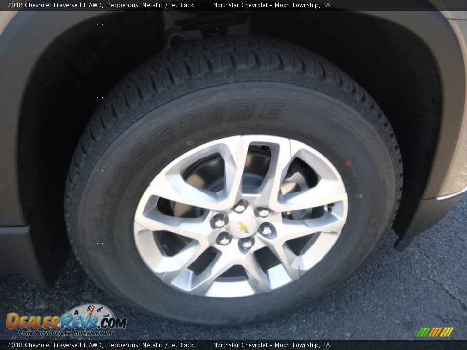 2018 Chevrolet Traverse LT AWD Pepperdust Metallic / Jet Black Photo #9