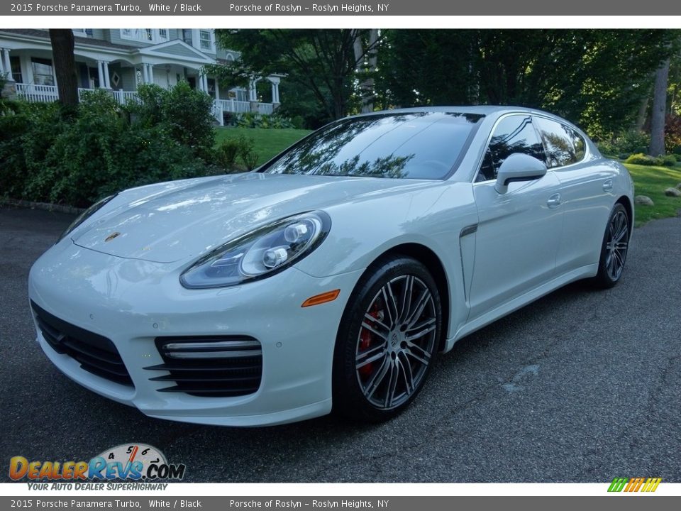 2015 Porsche Panamera Turbo White / Black Photo #1