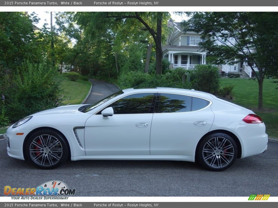 2015 Porsche Panamera Turbo White / Black Photo #3