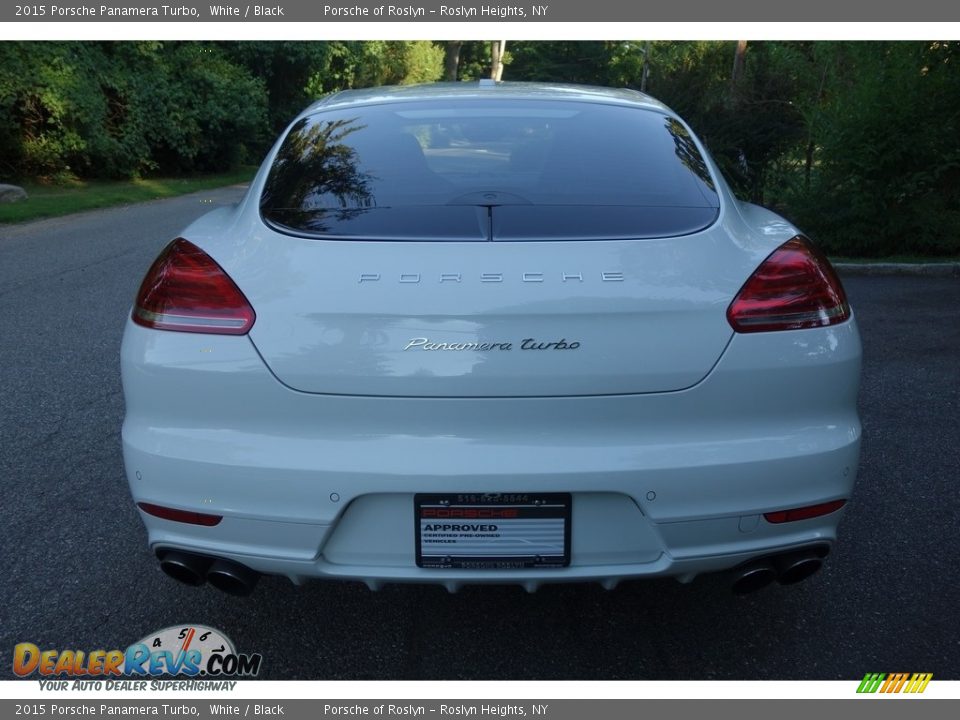 2015 Porsche Panamera Turbo White / Black Photo #5