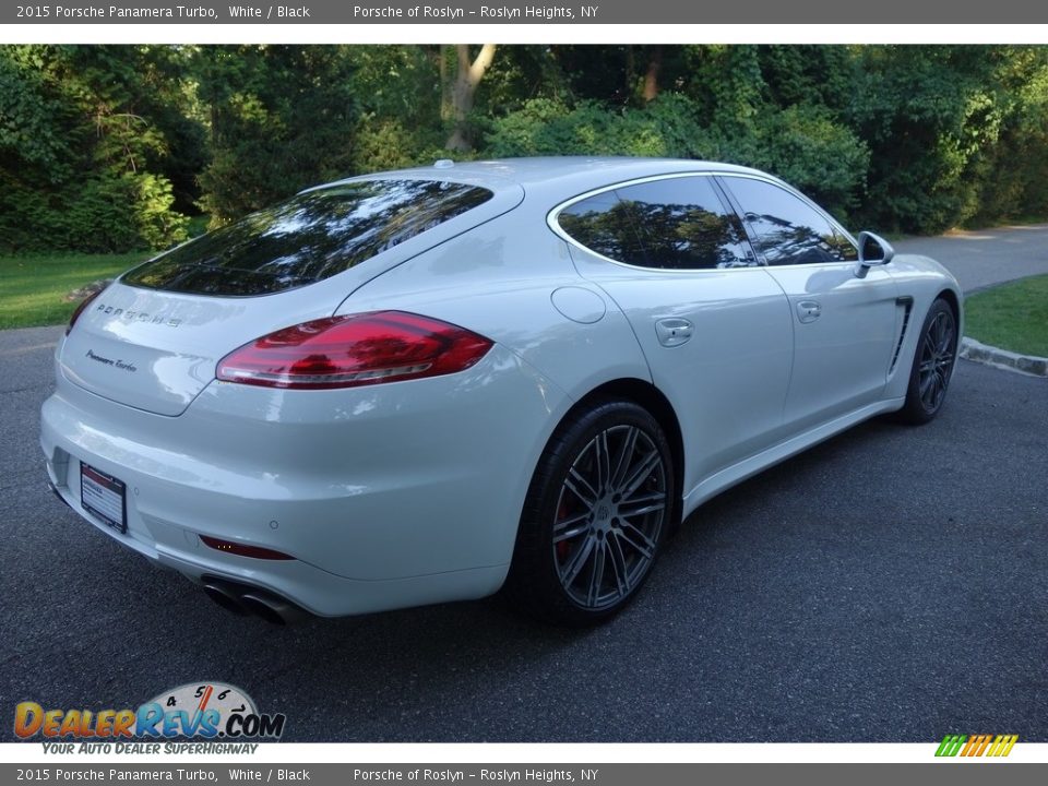 2015 Porsche Panamera Turbo White / Black Photo #6