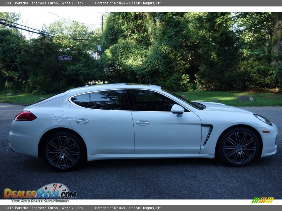 2015 Porsche Panamera Turbo White / Black Photo #7