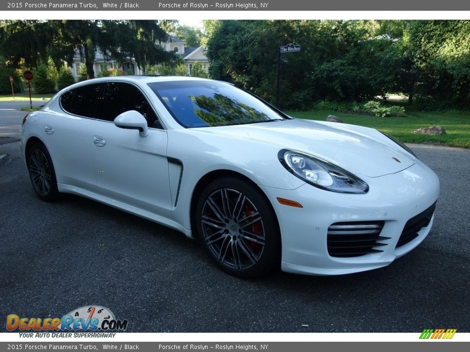 2015 Porsche Panamera Turbo White / Black Photo #8