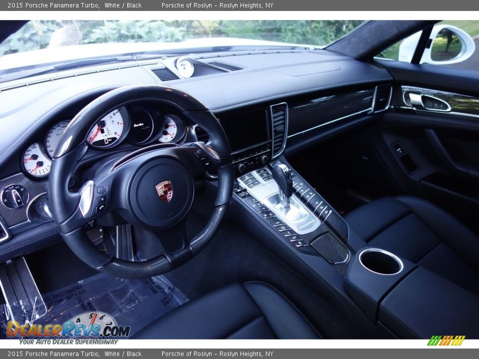 2015 Porsche Panamera Turbo White / Black Photo #10
