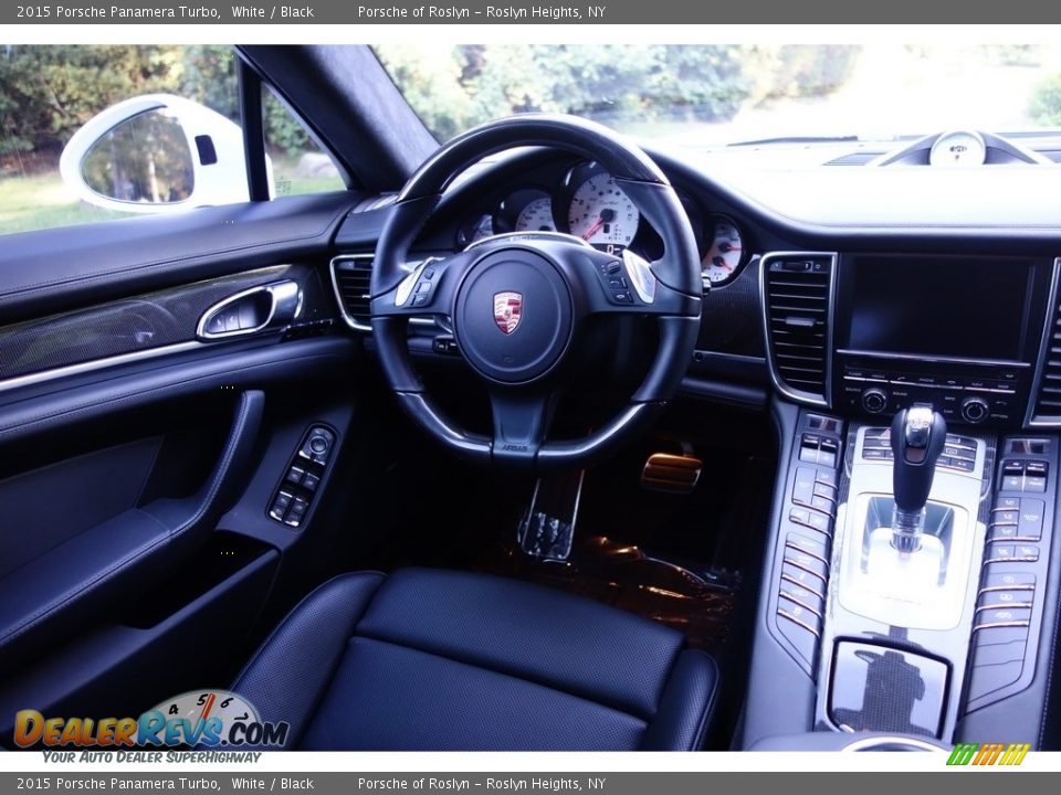 2015 Porsche Panamera Turbo White / Black Photo #13