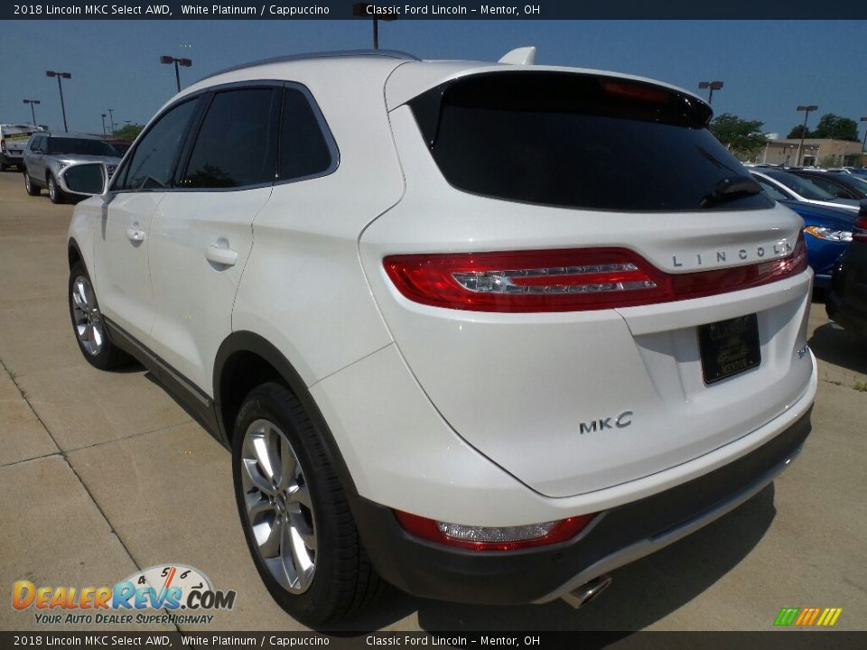 2018 Lincoln MKC Select AWD White Platinum / Cappuccino Photo #4