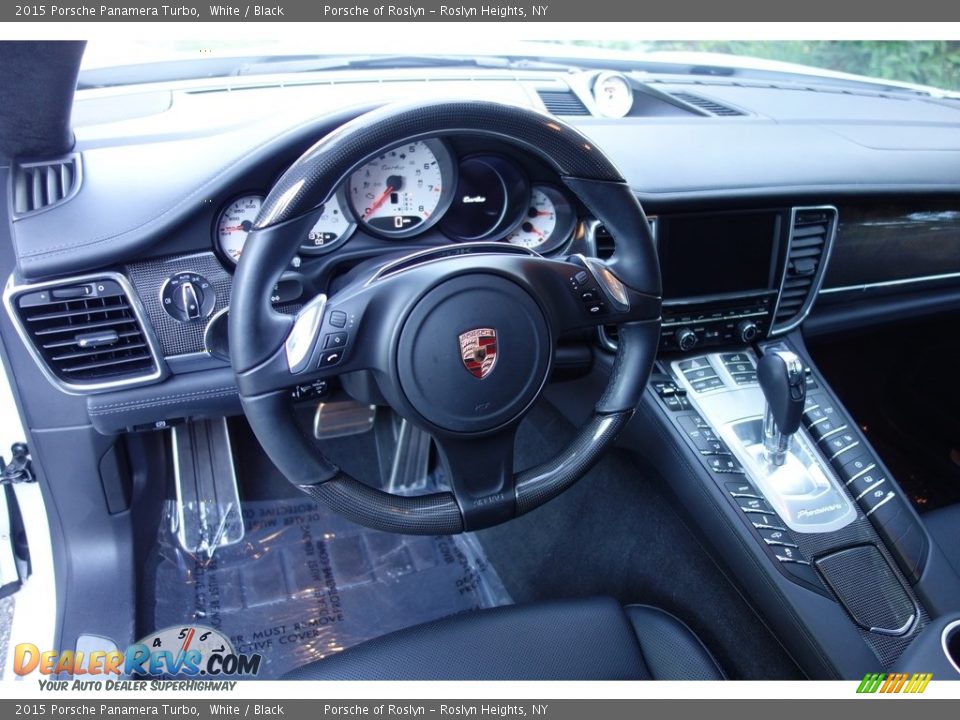 2015 Porsche Panamera Turbo White / Black Photo #19