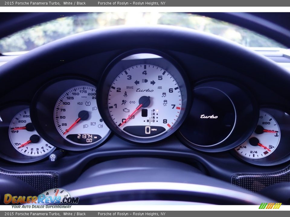 2015 Porsche Panamera Turbo White / Black Photo #20