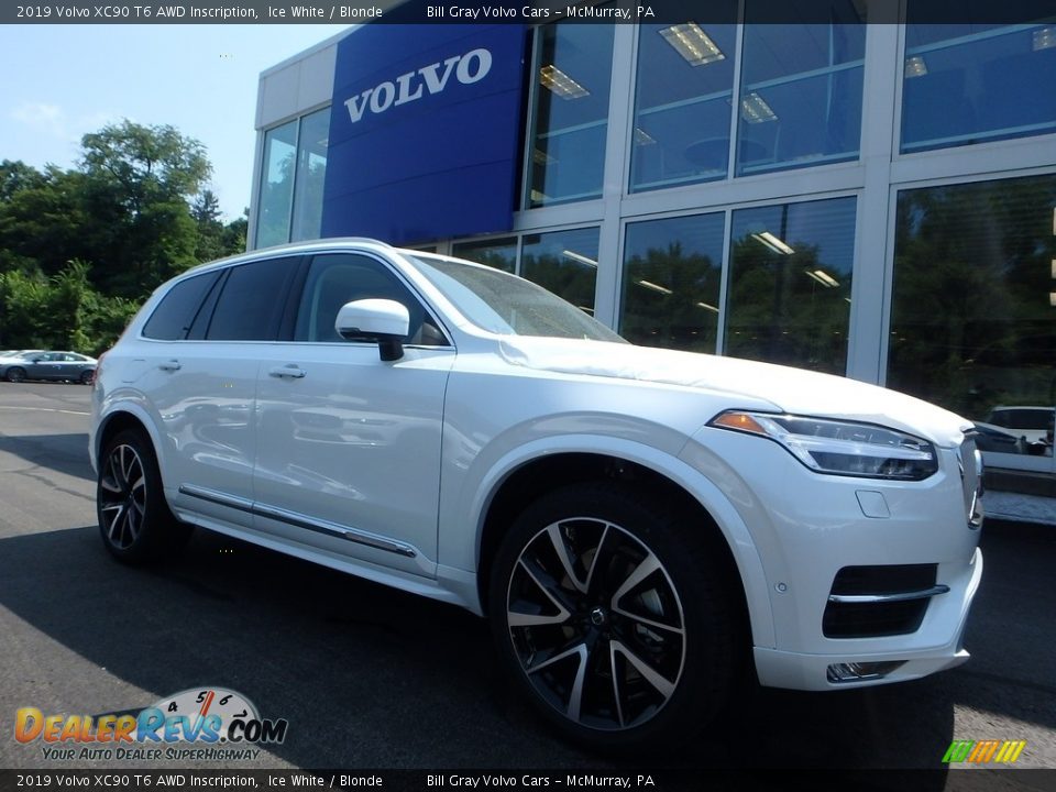 2019 Volvo XC90 T6 AWD Inscription Ice White / Blonde Photo #1