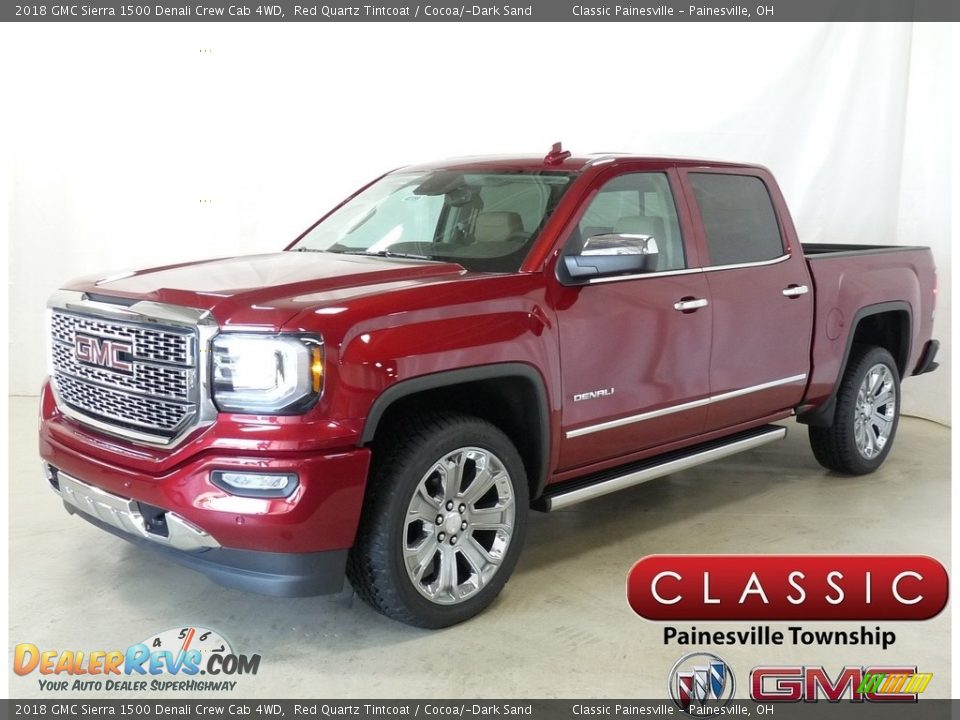 2018 GMC Sierra 1500 Denali Crew Cab 4WD Red Quartz Tintcoat / Cocoa/­Dark Sand Photo #1