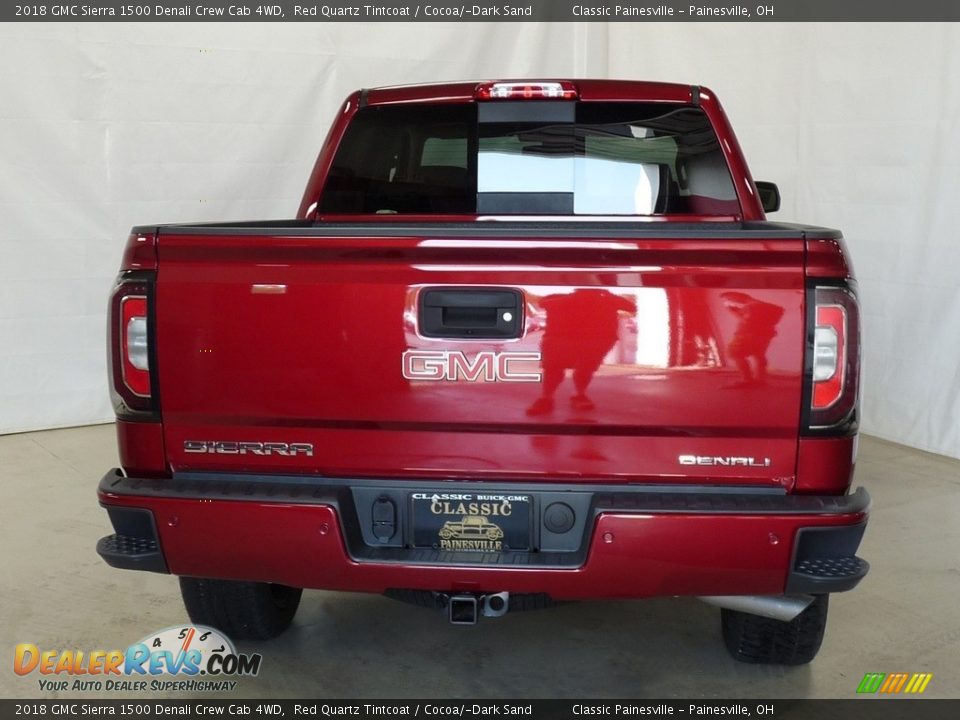 2018 GMC Sierra 1500 Denali Crew Cab 4WD Red Quartz Tintcoat / Cocoa/­Dark Sand Photo #3