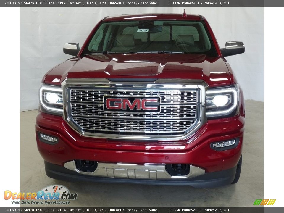 2018 GMC Sierra 1500 Denali Crew Cab 4WD Red Quartz Tintcoat / Cocoa/­Dark Sand Photo #4