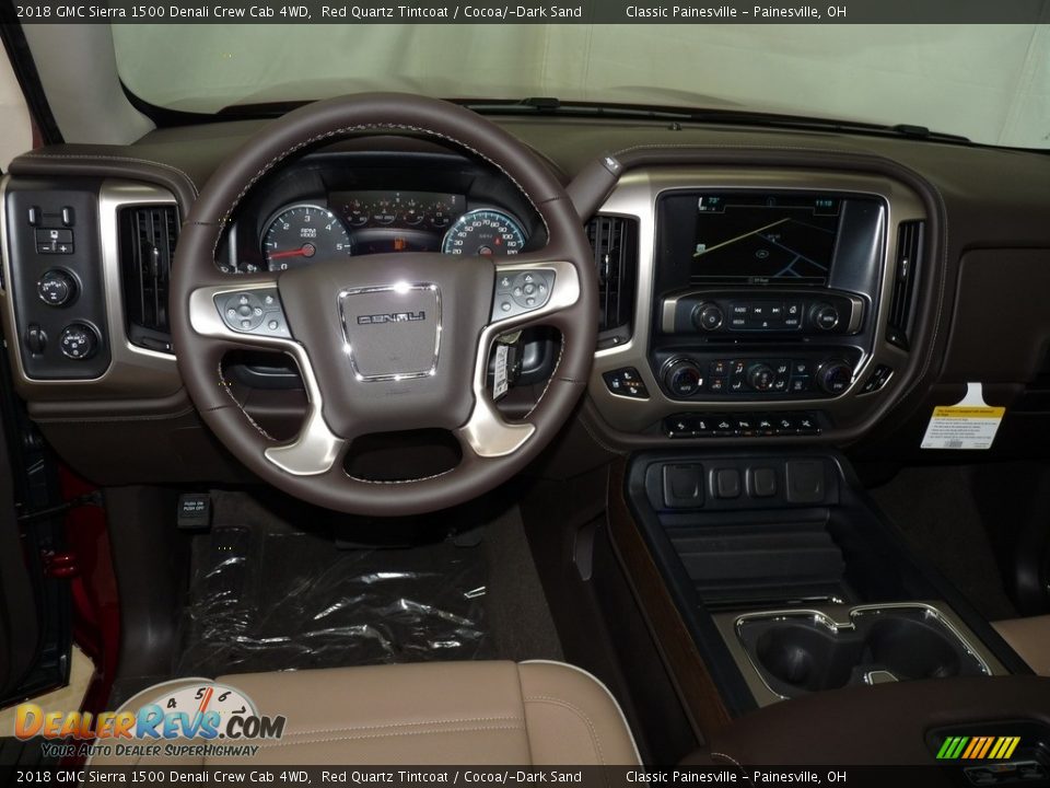2018 GMC Sierra 1500 Denali Crew Cab 4WD Red Quartz Tintcoat / Cocoa/­Dark Sand Photo #9