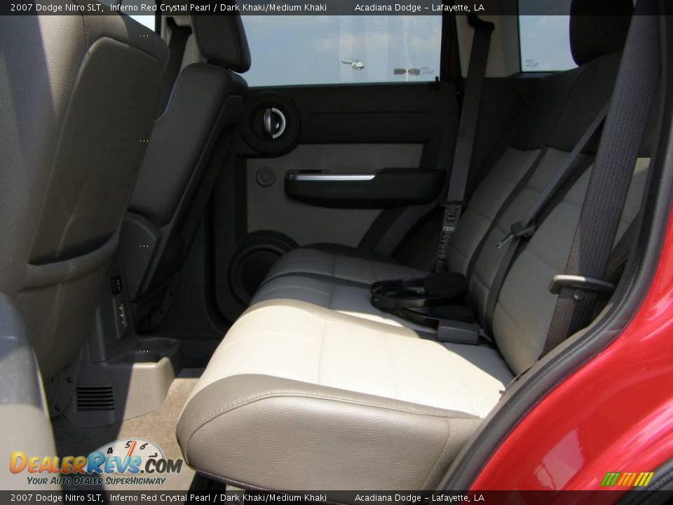 2007 Dodge Nitro SLT Inferno Red Crystal Pearl / Dark Khaki/Medium Khaki Photo #10
