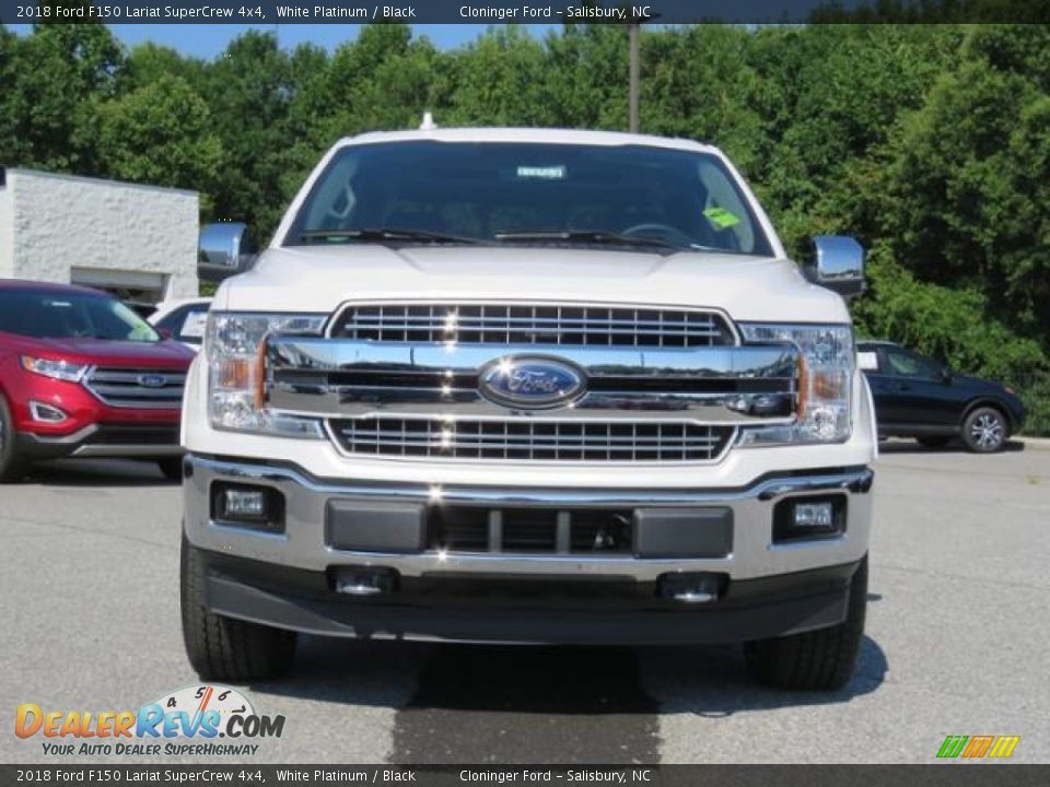 2018 Ford F150 Lariat SuperCrew 4x4 White Platinum / Black Photo #2