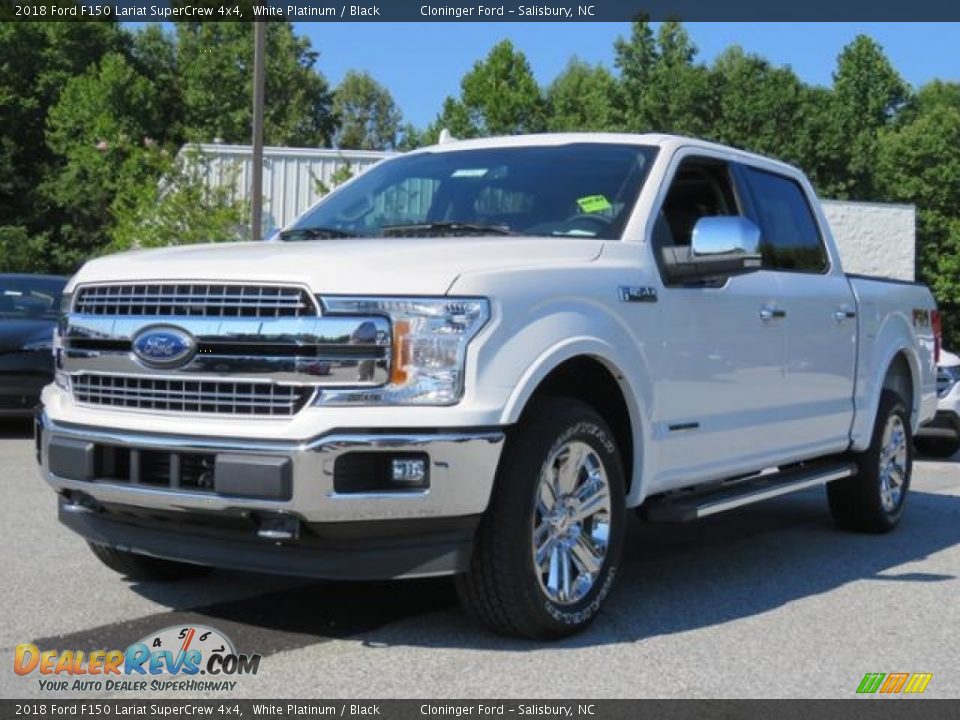 2018 Ford F150 Lariat SuperCrew 4x4 White Platinum / Black Photo #3