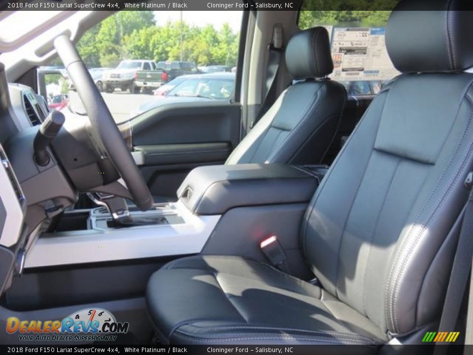 2018 Ford F150 Lariat SuperCrew 4x4 White Platinum / Black Photo #8