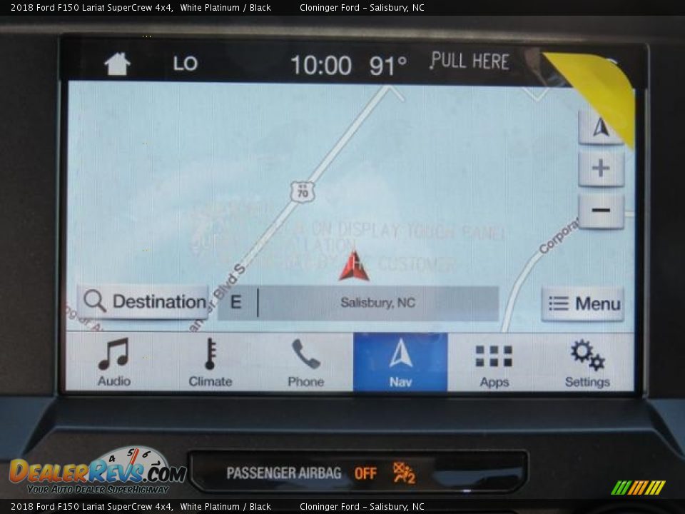 2018 Ford F150 Lariat SuperCrew 4x4 White Platinum / Black Photo #13