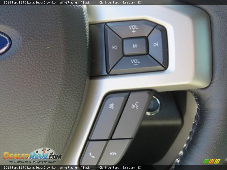 2018 Ford F150 Lariat SuperCrew 4x4 White Platinum / Black Photo #18