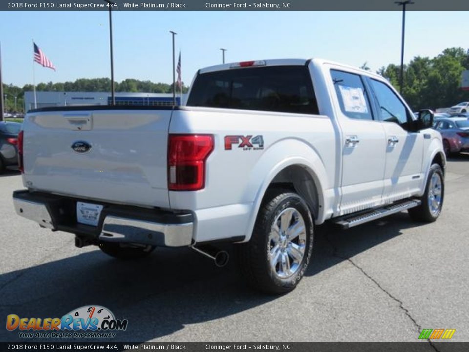 2018 Ford F150 Lariat SuperCrew 4x4 White Platinum / Black Photo #23