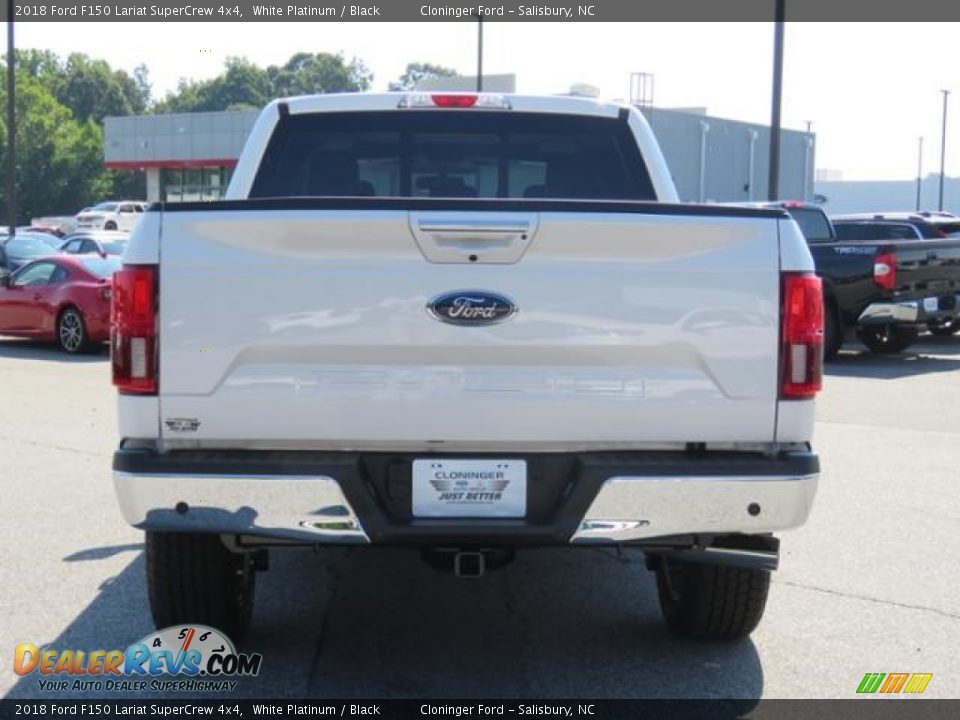 2018 Ford F150 Lariat SuperCrew 4x4 White Platinum / Black Photo #24