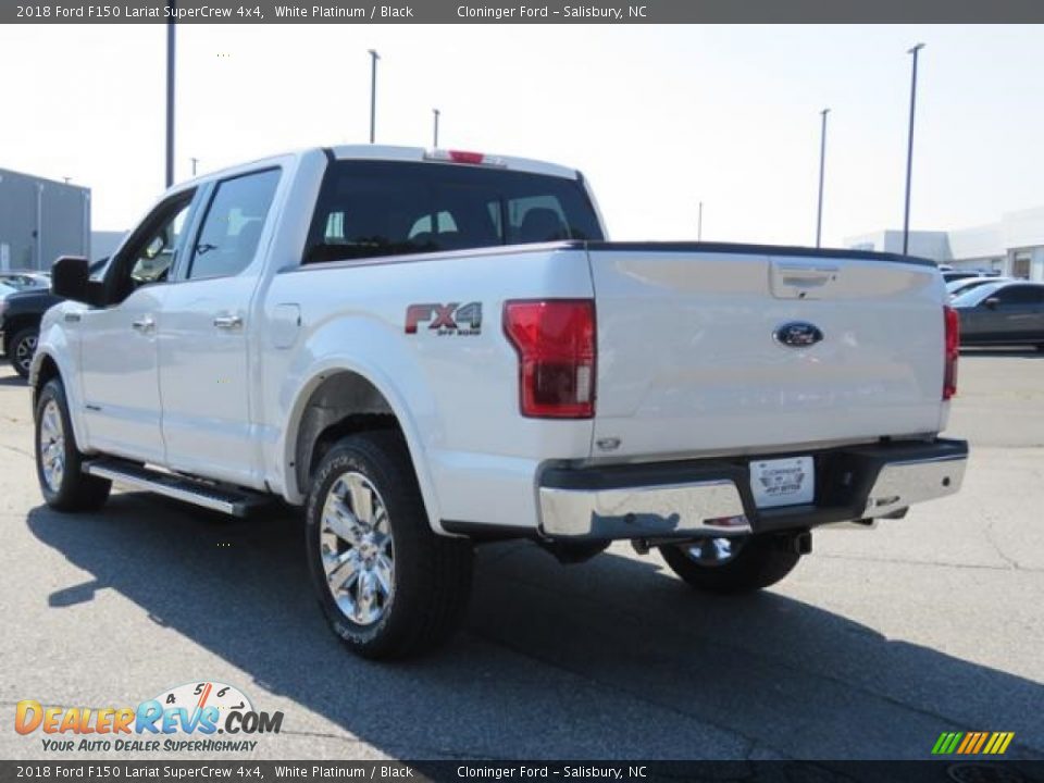 2018 Ford F150 Lariat SuperCrew 4x4 White Platinum / Black Photo #25