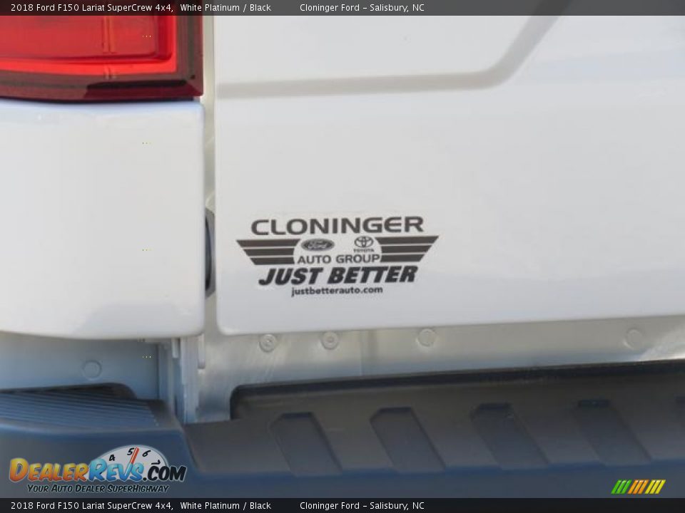 2018 Ford F150 Lariat SuperCrew 4x4 White Platinum / Black Photo #26