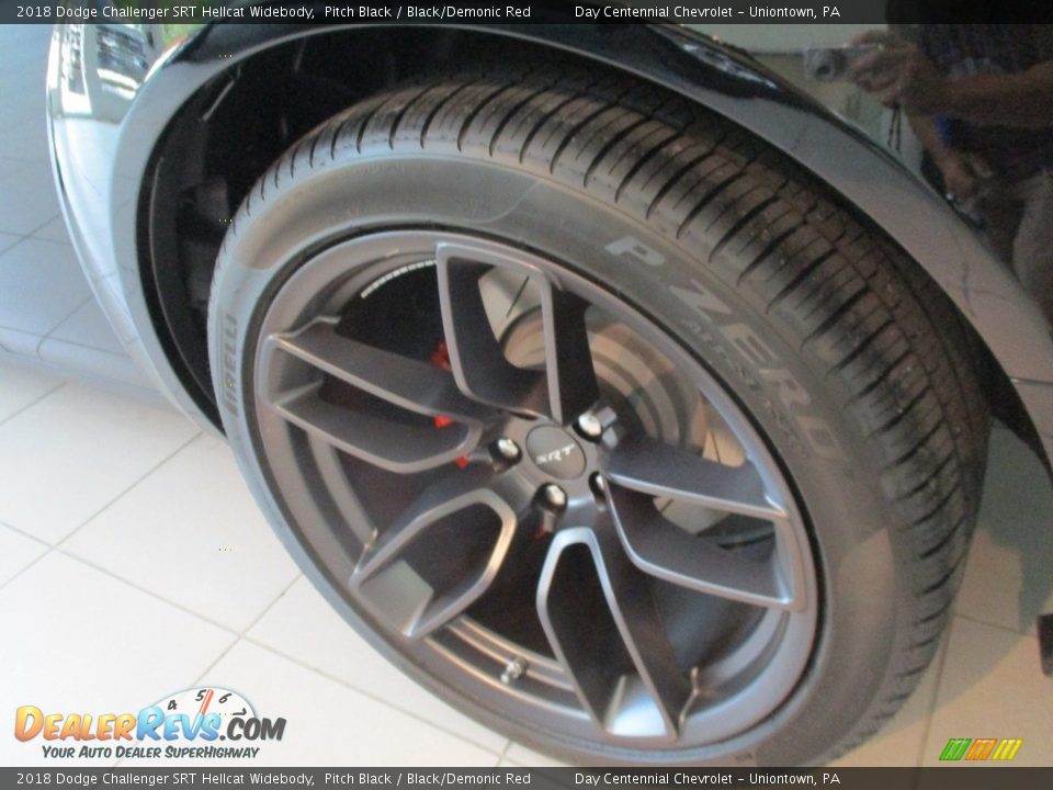 2018 Dodge Challenger SRT Hellcat Widebody Pitch Black / Black/Demonic Red Photo #3