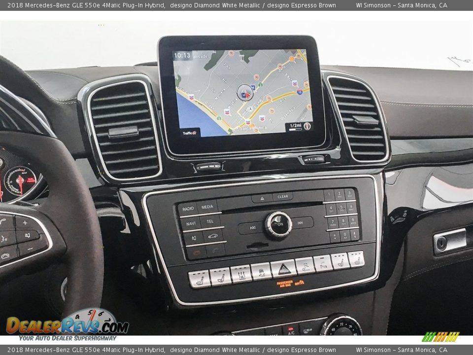 2018 Mercedes-Benz GLE 550e 4Matic Plug-In Hybrid designo Diamond White Metallic / designo Espresso Brown Photo #6