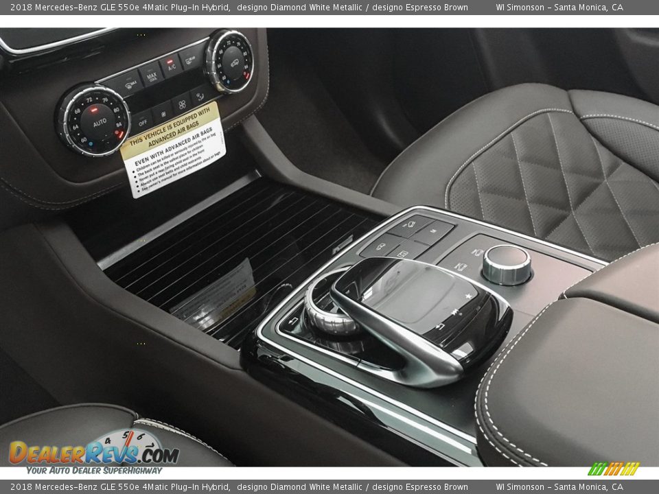 2018 Mercedes-Benz GLE 550e 4Matic Plug-In Hybrid designo Diamond White Metallic / designo Espresso Brown Photo #7