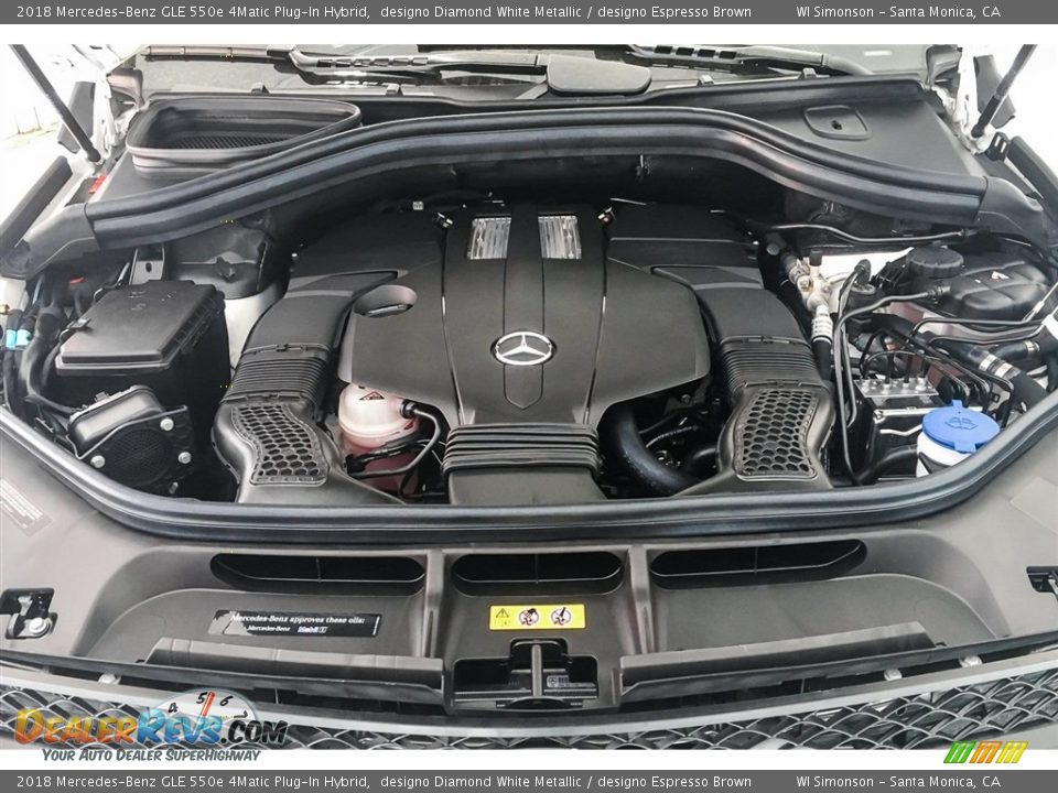 2018 Mercedes-Benz GLE 550e 4Matic Plug-In Hybrid designo Diamond White Metallic / designo Espresso Brown Photo #8