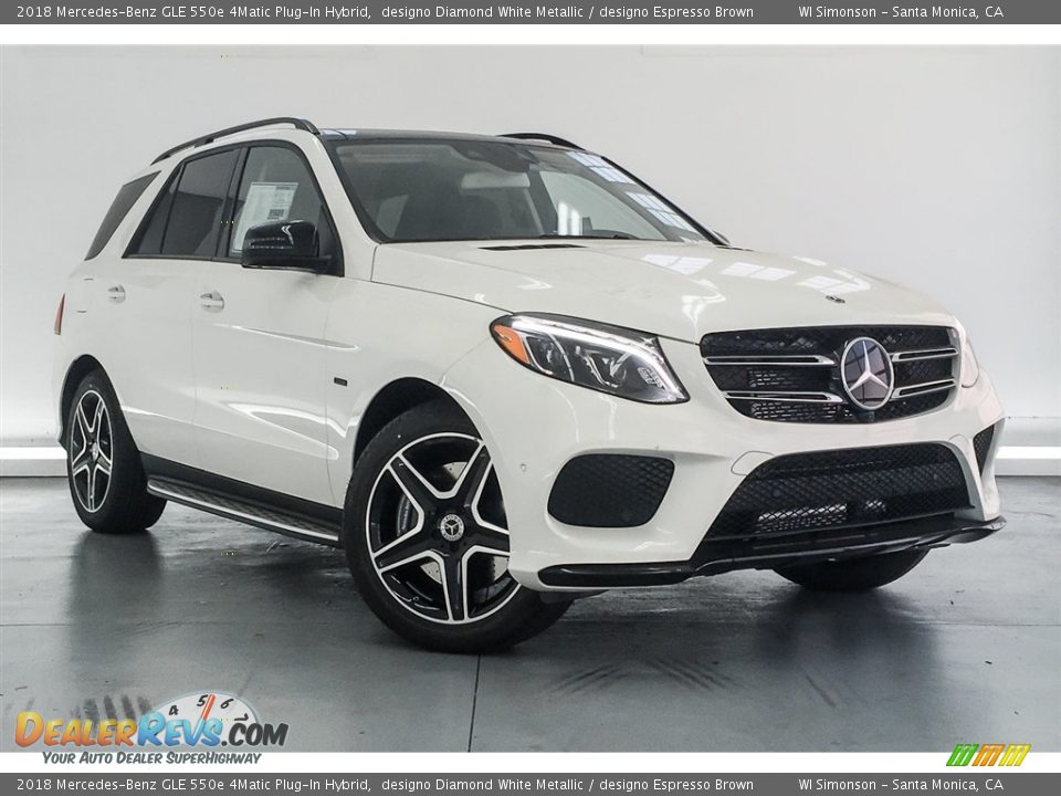2018 Mercedes-Benz GLE 550e 4Matic Plug-In Hybrid designo Diamond White Metallic / designo Espresso Brown Photo #12