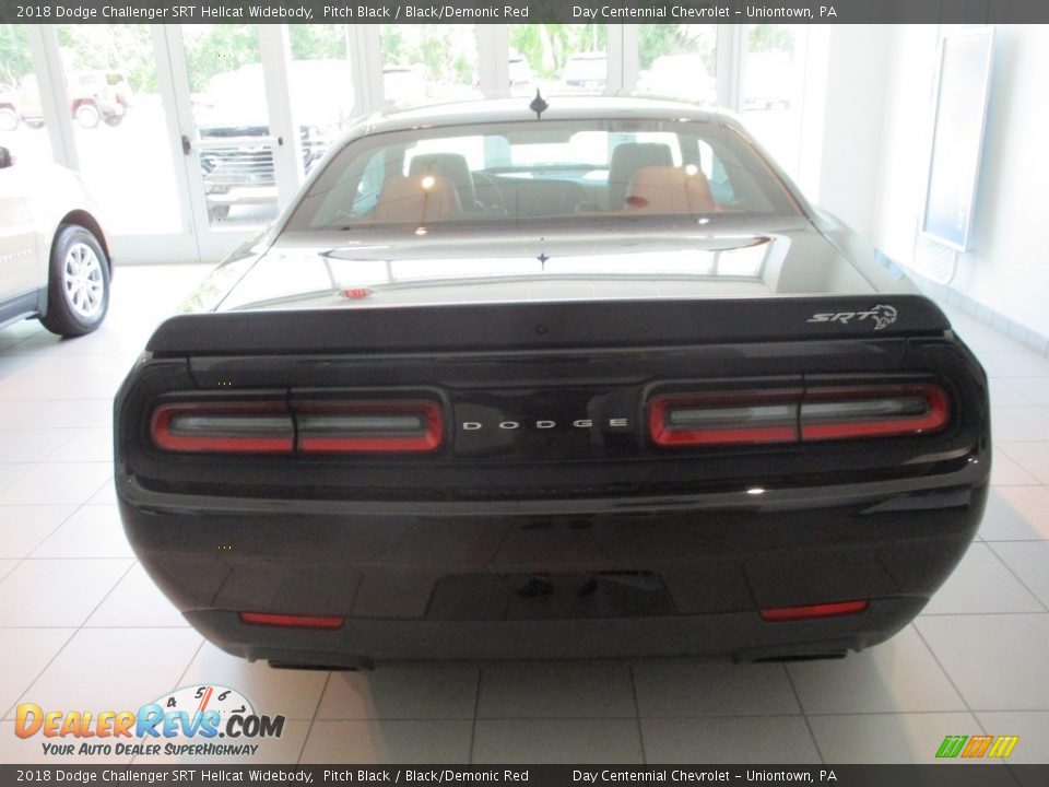 2018 Dodge Challenger SRT Hellcat Widebody Pitch Black / Black/Demonic Red Photo #6