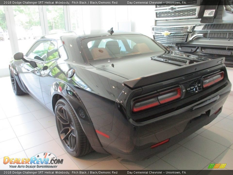 2018 Dodge Challenger SRT Hellcat Widebody Pitch Black / Black/Demonic Red Photo #7