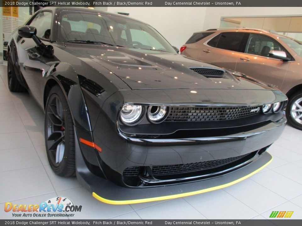 2018 Dodge Challenger SRT Hellcat Widebody Pitch Black / Black/Demonic Red Photo #12