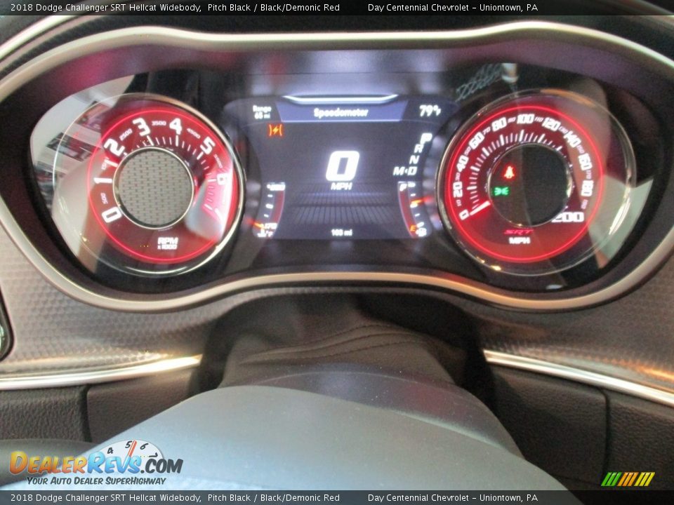 2018 Dodge Challenger SRT Hellcat Widebody Pitch Black / Black/Demonic Red Photo #16