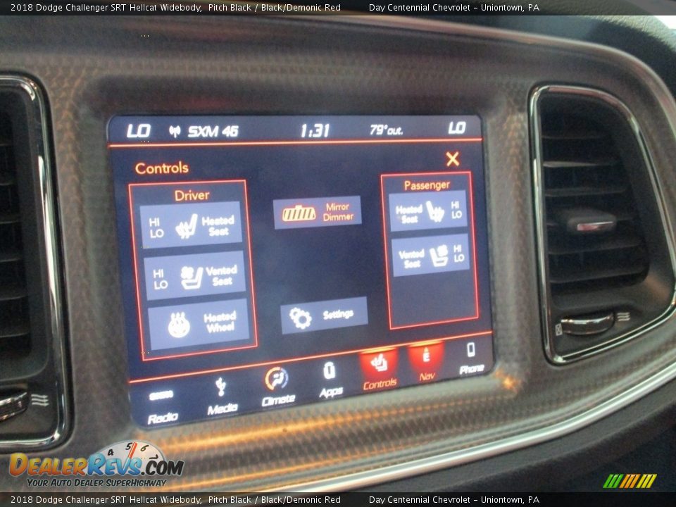 2018 Dodge Challenger SRT Hellcat Widebody Pitch Black / Black/Demonic Red Photo #18