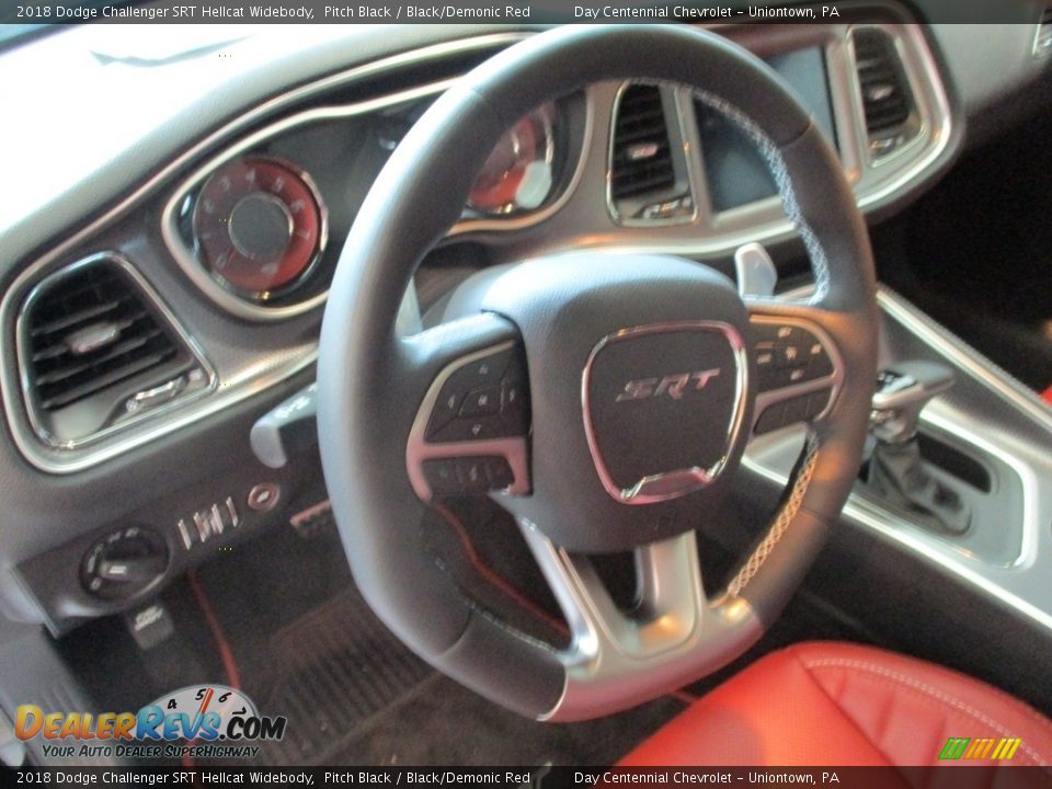 2018 Dodge Challenger SRT Hellcat Widebody Pitch Black / Black/Demonic Red Photo #25